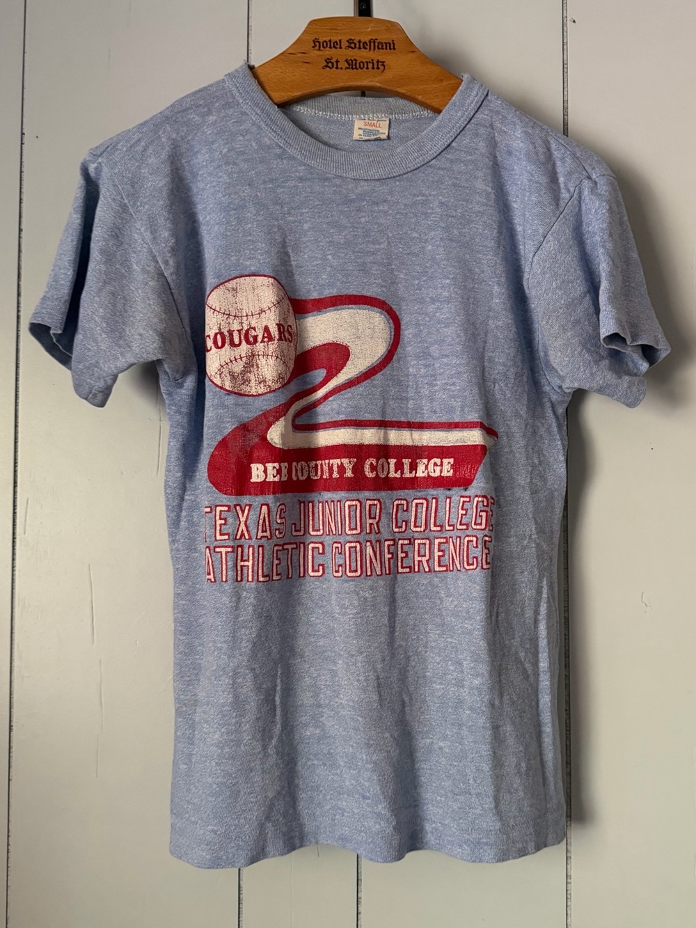 Vintage 80’s Champion Bee County College Texas Junior Athletics Baseball Shirt S